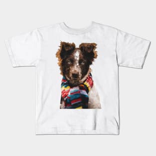 Scarf Dog Kids T-Shirt